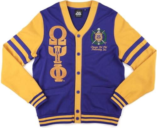 Big Boy Omega Psi/Ψ Phi Divine 9 S6 Cardigan [Purple] - ID#71985-139-51-0-0