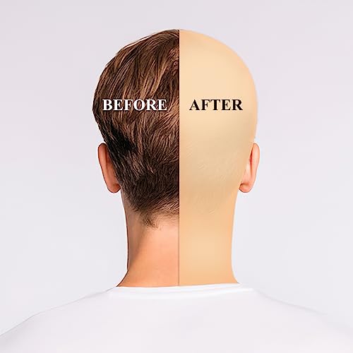 Bouiexye M6002BXJYB-2B Bald Cap Halloween, 4 Pieces Latex Bald Caps For Adults Women Men Makeup Bald Wig Cap Costume Accessory thumb #3