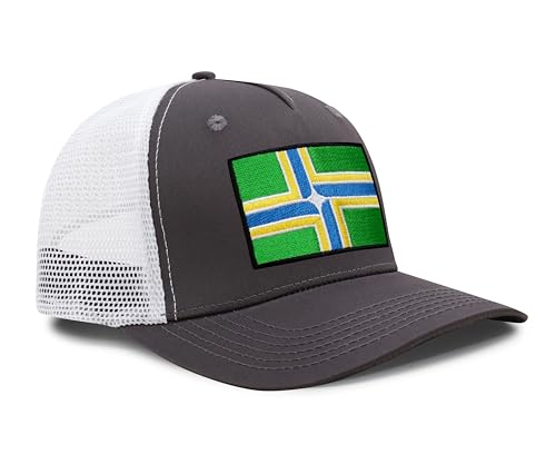 Image of International Tie City Hat for Men and Women, Adjustable Snapback Trucker Baseball Cap with Embroidered Patch