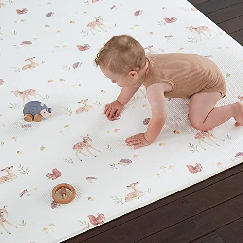 Babyspeelmat van schuimrubber, voor kinderen en peuters, activiteitenmat om te spelen, kruipen, dutje, niet giftig, omkeerbaar, waterdicht, voor speelkamer, groot 2 m x 1,41 m - Afbeelding 3