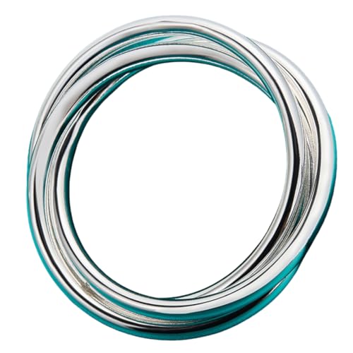 Bracelet jonc en argent 925 anti-ternissement trio cercles design intemporel