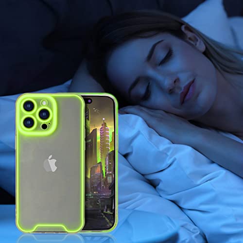 Coque iPhone 14 Pro Max phosphorescente translucide et fine couleur vert - 2