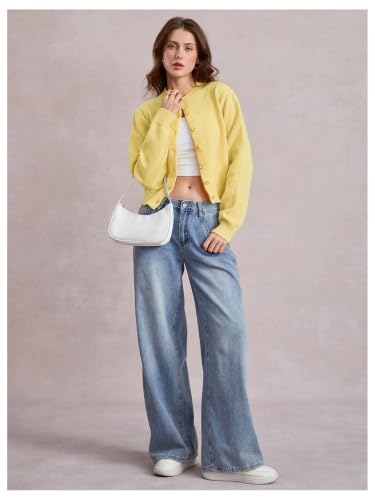 Image of SOLY HUX Women's Button Down Cropped Lightweight Cardigan Sweater | Cute Fall Fashion, 2026
