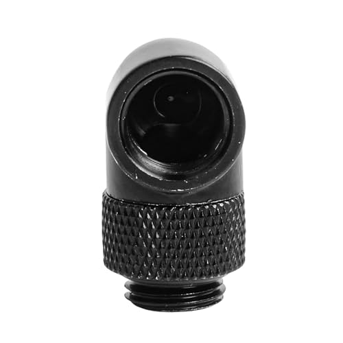 dracaena.io 12 Pack G1/4\" Thread Male to Female Extender Fitting, 90° Rotary Enhance Adapter Fitting for Computer Water Cooling System, Black