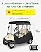 Golf Cart Enclosure 2 Passenger for Club Car Precedent,600D Clear Rain Cover Driving Enclosure 2 Seater,Full Roll Up 3 Sided Transparent Windows&Door with Heavy Duty Zipper,Side Mirrors Openings
