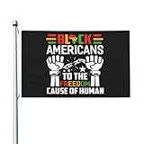 Black To The Freedom Cause Of Human Flag 3x5 Ft Double Sided Welcome Yard Home Lawn Decoration Banner