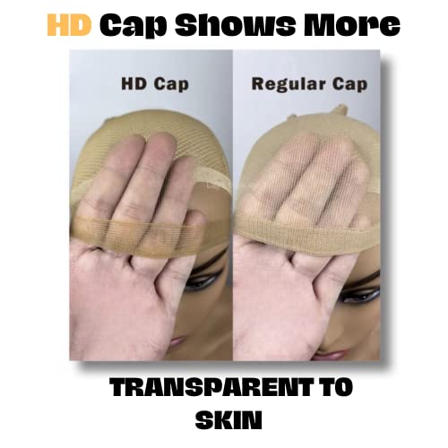 Lay's Beauty Invisible Wig Caps,1 Pack 2 Pieces, Wig Stocking Caps For Lace Front Wigs, Wig Cap For Women, Match To All Skin Tone Wig Caps, Stretchy Hd Transparent, Hair & Wig Accessories #TOP6