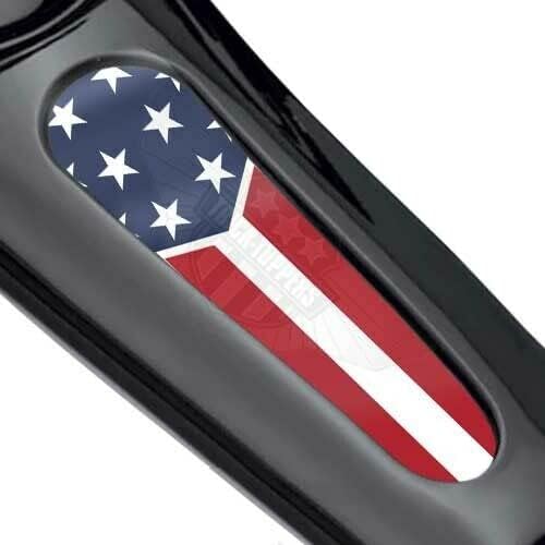 Premium Aluminum Dash Panel for Harley Street & Road Glide ; USA Flag RED White Style 333-6073
