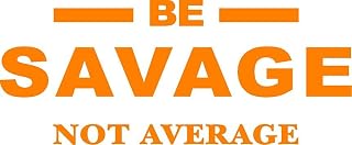 7 x 3 Be Savage Not Average Vinyl Decal Fun Bumper Sticker, Windows, Cars, Trucks, laptops, etc
