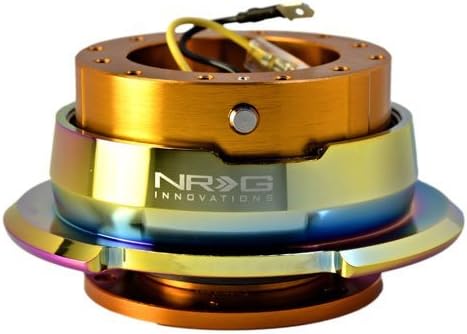 NRG Gen 2.5 (Royal Gold with Diamond Cut Neochrome Ring) Steering Wheel Quick Release (Part: SRK-280RG-MC)