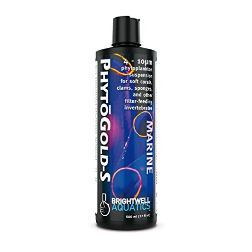 Brightwell Aquatics PhytoGold-S - Liquid Phytoplankton Suspension for Soft Corals, Clams, Sponges & Other Invertebrates