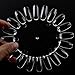 20Pcs Nail Swatch Wheel, Clear Nail Art Polish Practice,Nail Practice Color Display Polish Board,Display Tips Nail Sample Sticks,for Home DIY Manicure Clear