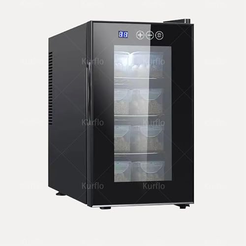 Kurflo 爬虫 類専用孵卵器 爬 虫類インキュベーター 自動孵卵器 10〜40℃温度制御 23L大容量 両生類・爬 虫類 静音 透明ドア 棚板3枚付 LED庫内ライト 振動軽減 コンパクトサイズ 冷却・加熱機能 保温庫 アリの飼育 日本語取扱説明書付