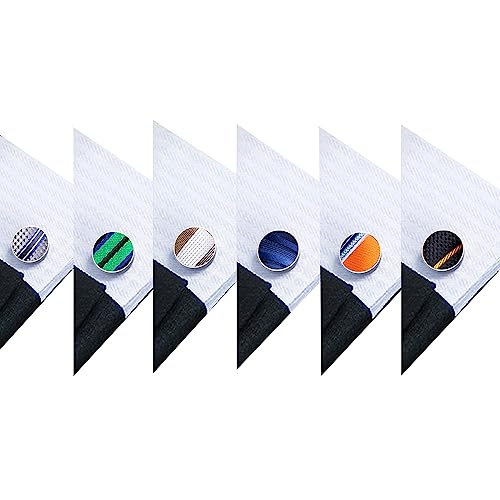 Image of Barry.Wang 6 PCS Men Ties Set Silk Business Fashion Woven Necktie Handkerchief Cufflinks Paisley Stripe Wedding Party