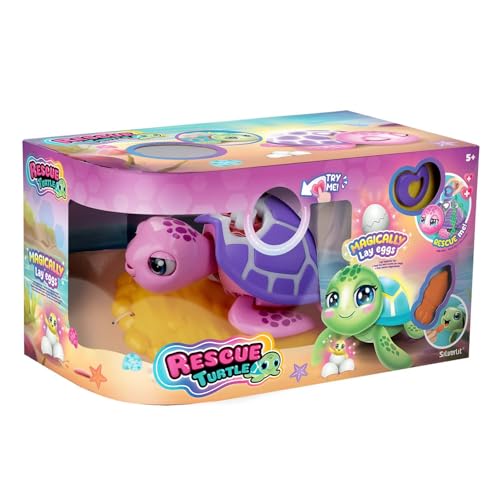 SilverLit Rescue Tortue animal de compagnie interactif avec coque changeant de couleur, répond au toucher, apprend à nourrir, pose des bébés tortues surprise, jouet amusant et éducatif pour enfants – vue 9