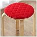 GHJL Cuscini Rotondi Antiscivolo per Sedie da Pranzo da Cucina - Cuscini per Sedie Rotondi per Sgabelli Alti - Cuscino per Sedie da Bar con Lacci (Color : Red-B, Size : 30cm (11.8inch))