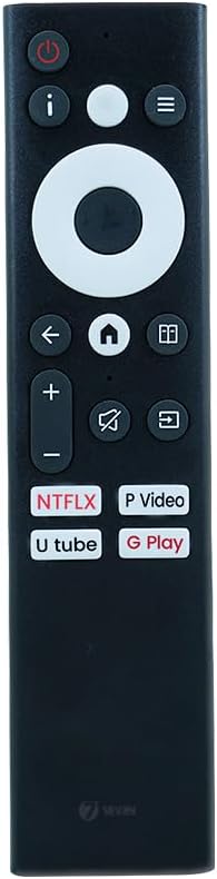 7SEVEN® Compatible with Coocaa Google Smart Tv Remote Control Suitable for QLED UHD FHD Full HD Ready 4K Television Without Voice Command and Google Assistant