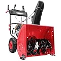PowerSmart Gas Snow Blower 24-Inch, Commercial Duty 2-Stage 212cc OHV Engine with Electric Start, Self Propelled System, LED Light