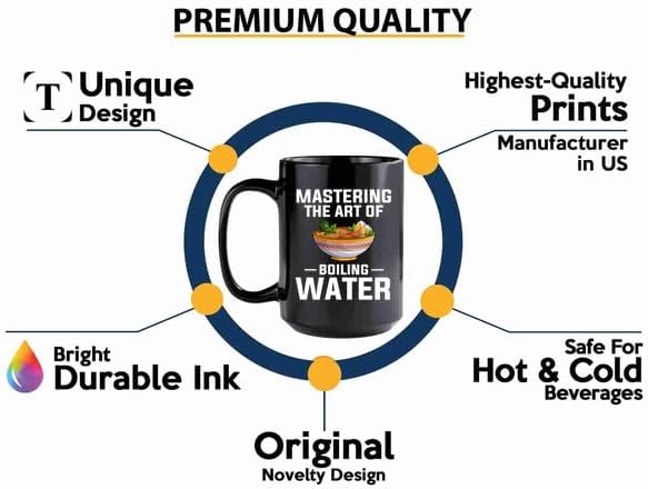 Ramen Coffee Mug 15oz Black -Mastering the art - Food Lovers chicken pumpkin vegan pantry spicy noodles image 3