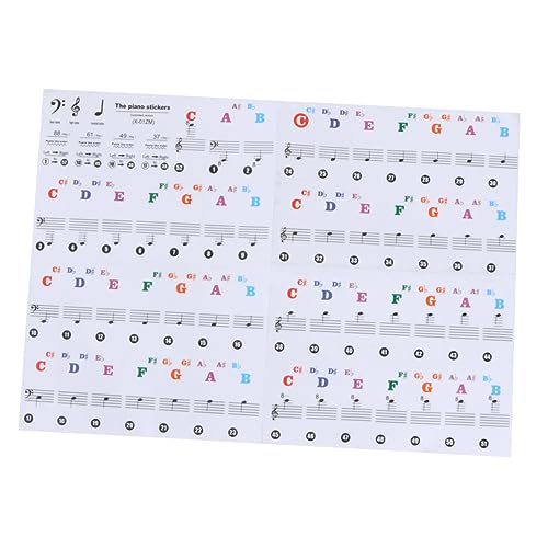 ifundom Beginner Organ Keyboard Stickers Piano Keyboard Accessories Clear Instructions