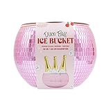 NPW Pink Disco Ball Ice Bucket β Holiday Christmas Party Decor & Bachelorette Gift, Disco Champagne Bucket for Girlsβ Night