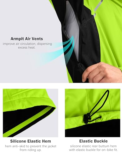 Bikewa Men'S Winter Cycling Jackets Thermal Warm Water Resistant Bike Running Windproof Fleece Cold Weather Mountain Biking Bicycle Riding Gear thumb #4