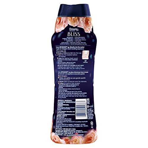 (Pack of One) - Downy Infusions in-Wash Scent Booster Beads, Bliss, Sparkling Amber & Rose, 590ml
