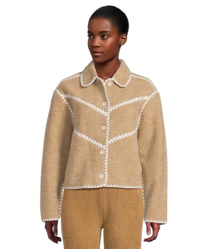 UGG Women's Ellison UGGFLUFF Shell Jacket, Sand Heather