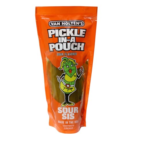 Miniatura 3 de Van Holten S Sour Sis Pickle-In-A-Pouch, Bolsa De Aperitivos De Eneldo Ácido, Paquete De 6