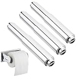 Bememo 3 Pack Toilet Paper Holder Roller Toilet Tissue Holder Replacement Plastic Spring Loaded (Chrome Big End)