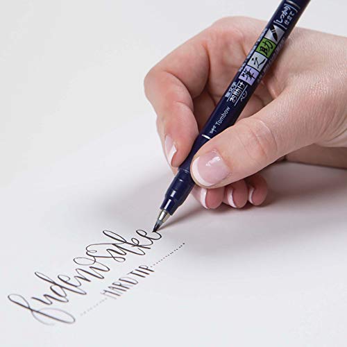 image for Tombow 62038 Fudenosuke Brush Pen, 2-Pack. Soft and Hard Tip Fudenosuk