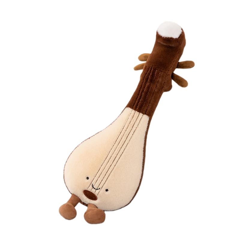 15inch Rock Star Guitar Plush Toy - Soft Stuffed Musical Instrument Throw Pillow, Cute Music-Themed Decor for Home, Bedroom, Festival Gift (pipa)