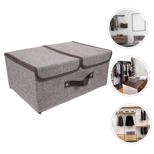 Caja de almacenamiento plegable doble tapa para ropa y organizador de armario 6