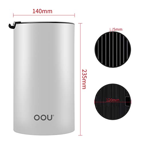 Oou Universal Knife Block Holder - Round Kitchen Knife Storage Unique Slot Design To Protect Blades, Space Saver Knife Organizer Detachable For Easy Cleaning, White #TOP6