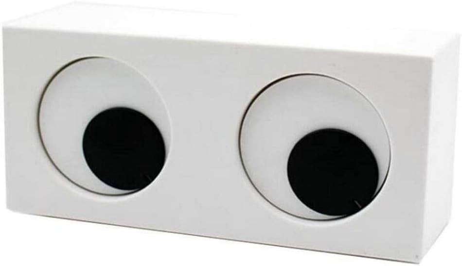BW Rotating Iris Eye Clock - White