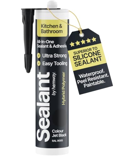 Image of Hemway Kitchen & Bathroom Jet Black Sealant & Adhesive - 300ml 1 Pack