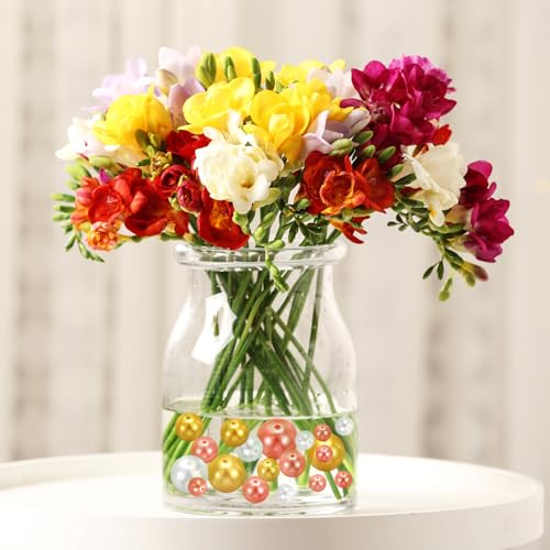 PATIKIL 150 Pieces Floating Beads, 8/14/20mm Vase Fillers Beads Vase Centerpieces Floating Pearl Bead No Hole and 8000Pcs Clear Water Gel Bead for Vase Decoration, Pink/White by PATIKIL - Image 6