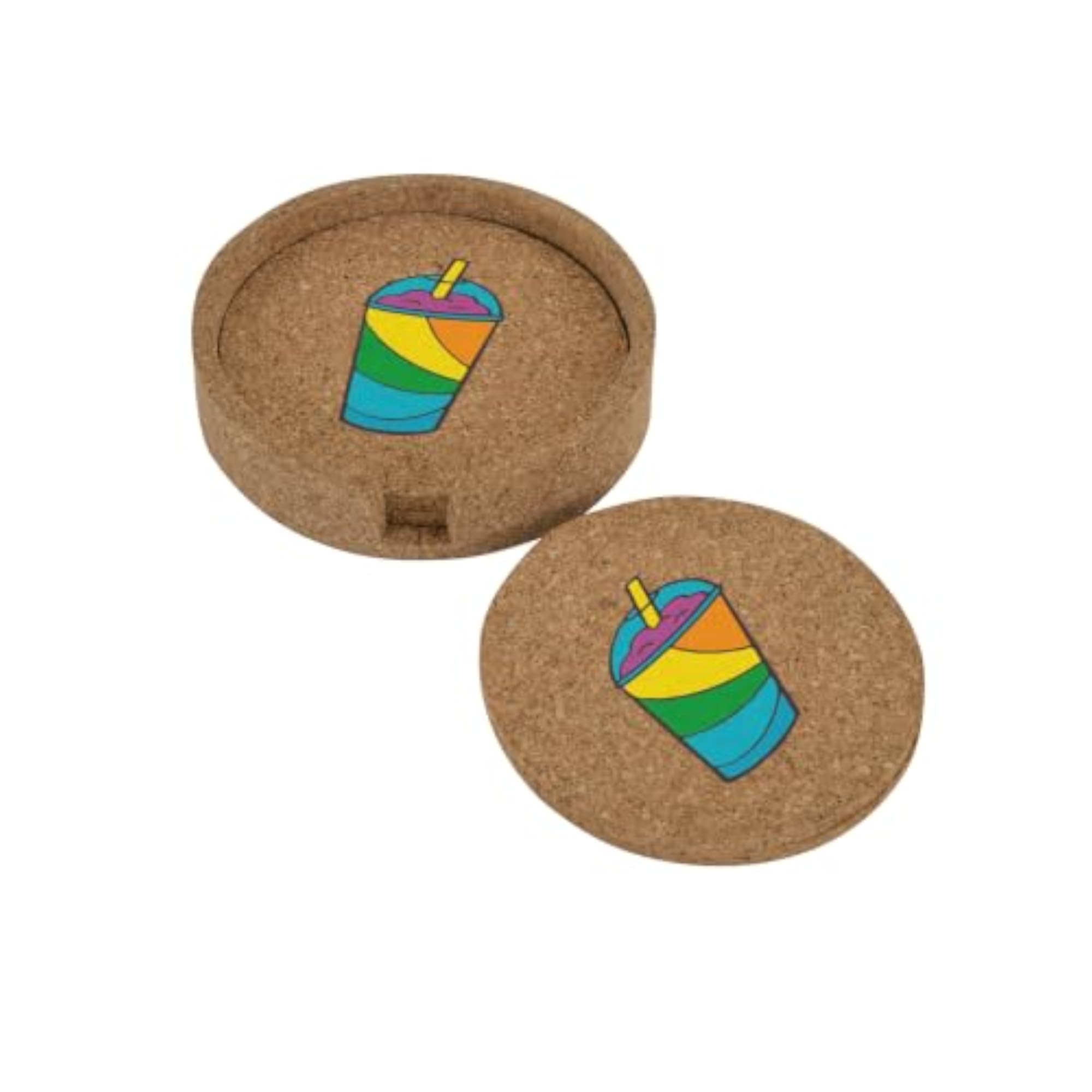 Printed Cork Coaster Set of 4, Design 22