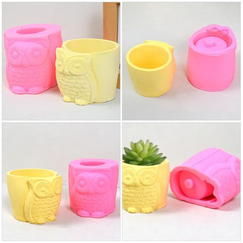 Molde de silicona de búho para decorar tu terraza con macetas 4