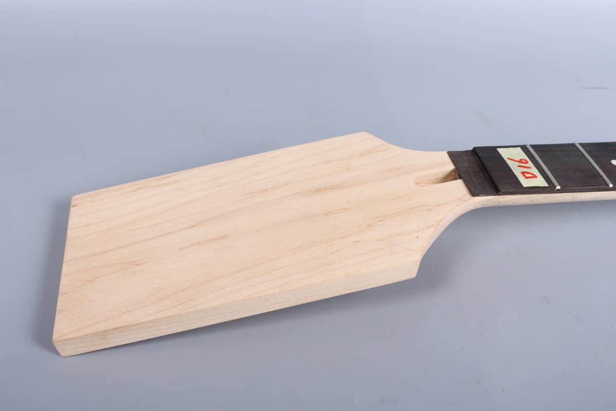 7string chitarra collo 24fret 25.5 pollici legno acero con palissandro chitarra tastiera collo largo paddle testa fai da te chitarra Dot intarsio