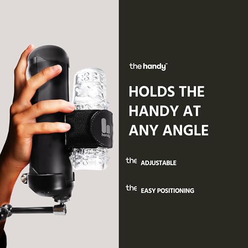 the handy handsfree desk mount sex toy - automatic male masturbator with clamp holder - adjustable arm mount