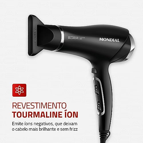 Secador de Cabelos, Mondial, Preto/Cromado Prata, 2000W, 220V - SCN-04