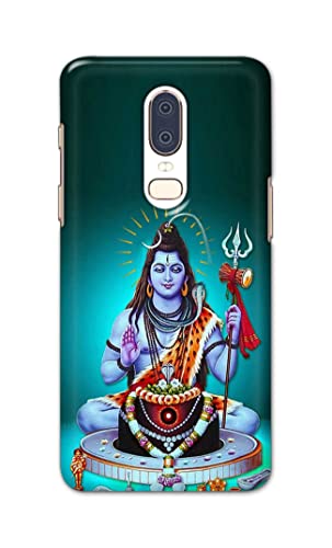 Image of Printed Hard Back Cover Case for OnePlus 6 Back Cover (Lord Shiva) -1803