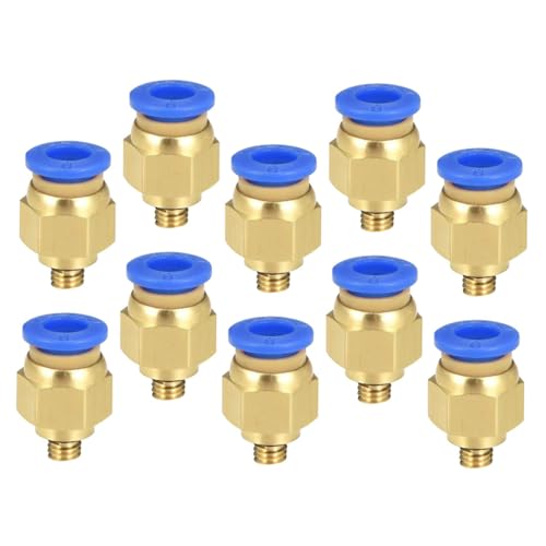 10pcs Brass Pneumatic Quick Fitting Connectors Outer Thread