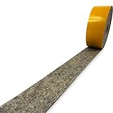 The Felt Store - Selbstklebendes Filzband aus Wollfilz, 45 mm breit, 2 mm dick, 6 m lang, Farbe: Grau Meliert