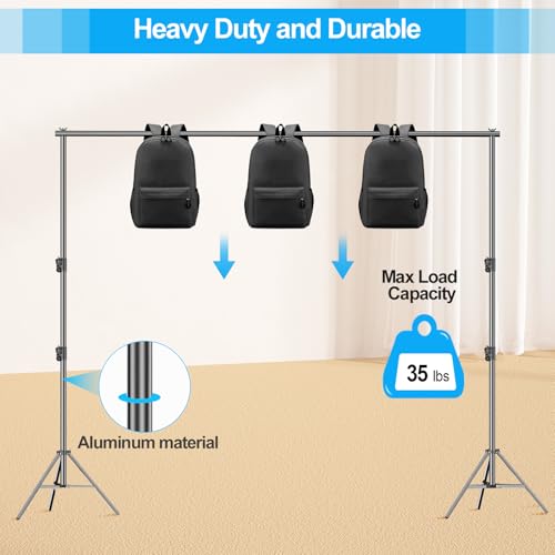 EMART Heavy Duty Backdrop Stand, 8.5 x 10ft Adjustable Photo Background Support System Kit with Carry Bag for Photography by EMART - Used condition - Image 4