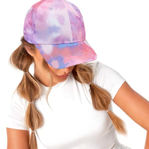 Accsa Low Profile Baseball Cap For Women Cotton Tie-Dye Trucker Dad Hat Adjustable Snapback Relaxed Cap Pink thumb #3