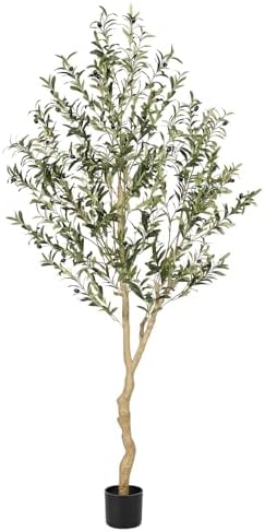 Realead Faux Olive Tree 6ft - Tall Olive Trees Artificial Indoor ...