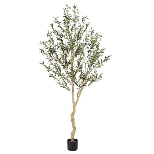 Realead 6ft Faux Olive Tree, Tall Olive Tree Plants, Fake