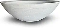Vaso Bacia Grande Polieitleno Decorativo Planta Rosa do Deserto Cactos Suculentas N4 (Branco)